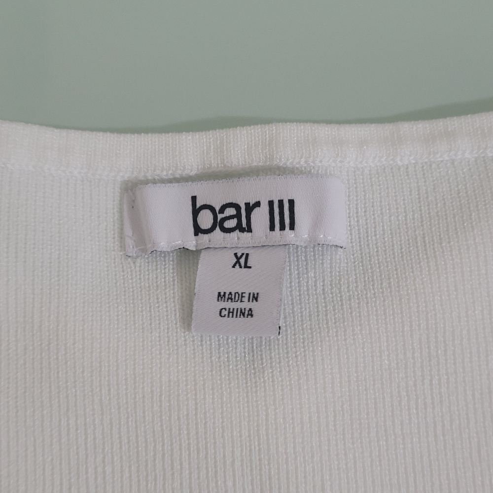 Bar III Woman's Ribbed Tank Top NWOT White Size XL - Picture 7 of 9